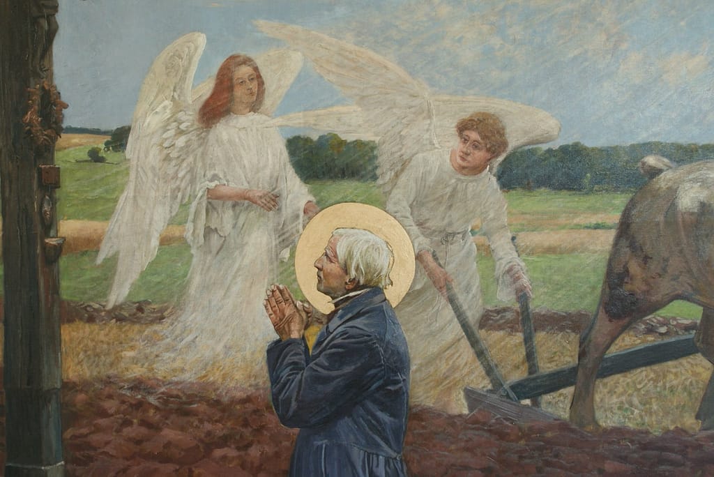 Fragment obrazu olejnego - kościół w Jutrosinie